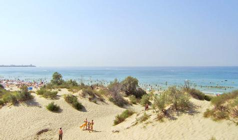 Песчаные дюны пляжа п. Джемете, г. Анапа