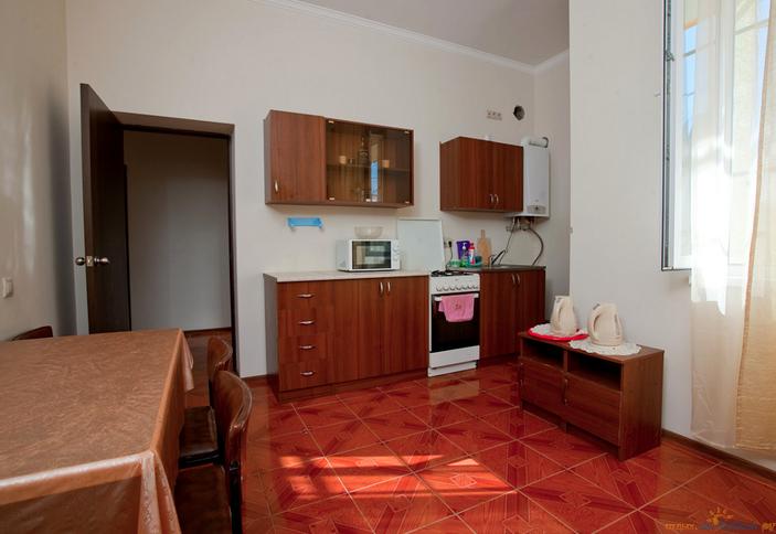 Кухня-столовая. Хостел Домория, г. Сочи, Адлерский р-н