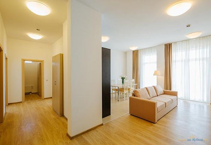 Апартаменты четырехместный с 2 спальнями и кухней, отель 