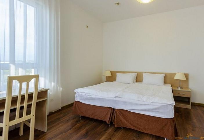 Апартаменты двухместный с 1 спальней и кухней (выход на кровлю)