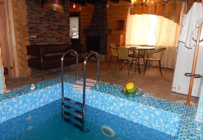 Коттедж двухэтажный с термальным бассейном и баней
