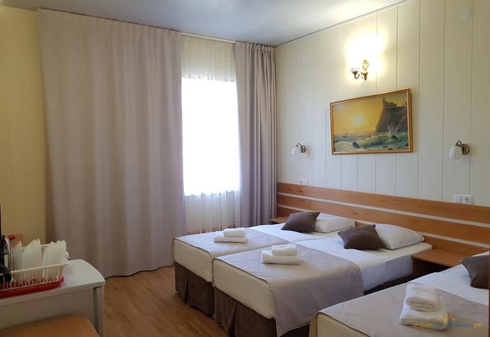 Стандарт трехместный с общим балконом с видом во двор, Корпус 2 (№209, №307)