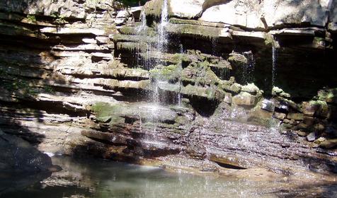 Общий вид водопада Оляпкин