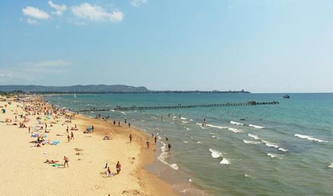 Анапа. Пляж в районе Джемете.