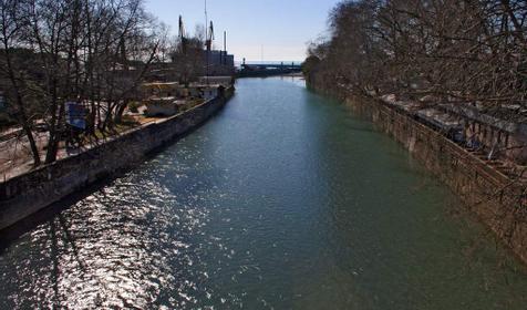 Река Сочи Вид в сторону моря.