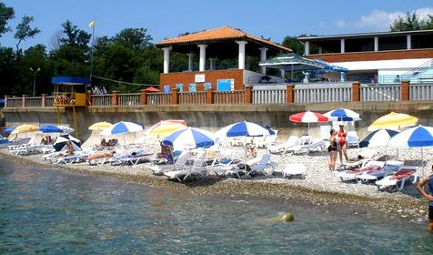 Пляж санатория Белая Русь, Туапсинский район, п. Майский