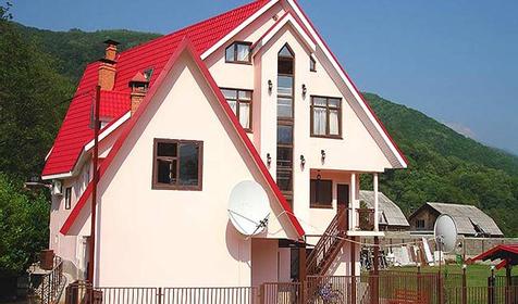 Фасад отеля Фламинго, г. Сочи, Адлерский район, Красная Поляна, п. Эсто-Садок