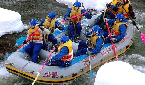 Зимний сплав по р. Белой, Республика Адыгея, ст. Даховская