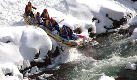 Зимний сплав по р. Белой, Республика Адыгея, ст. Даховская