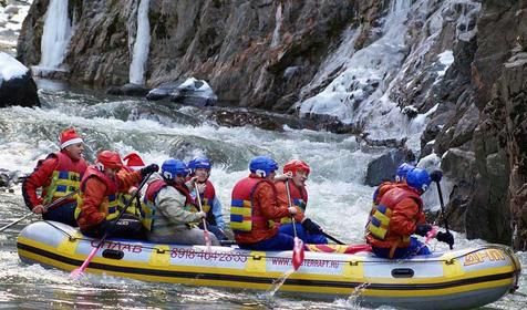 Зимний сплав по р. Белой, Республика Адыгея, ст. Даховская