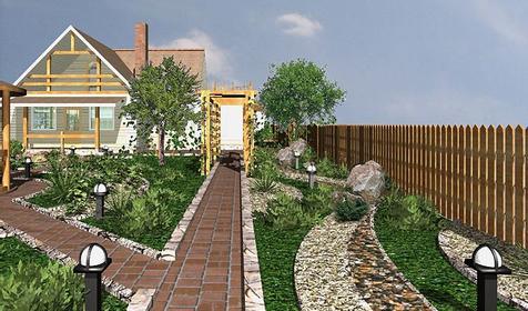 Макет дизайн-проекта ландшафта, Дизайн-студия Алые Паруса, г. Анапа