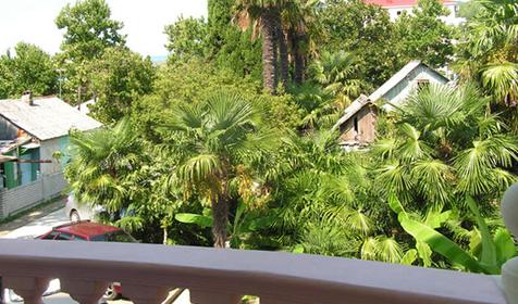 Вид с балкона номера частной гостиницы Виталий, г. Сочи, п. Лазаревское