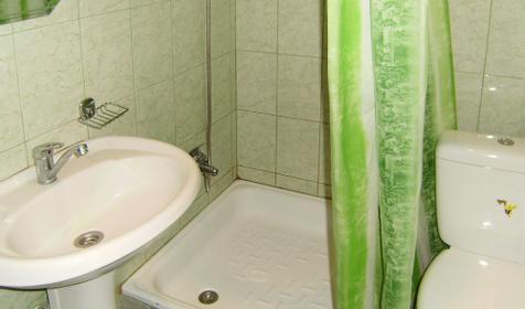 Санузел в номере гостевого дома Иллиадис, г. Анапа