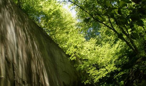 Вид скалы Зеркало снизу