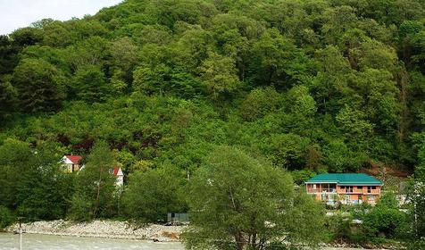 Вид на горы, дом отдыха Липки-ЮГ, г. Сочи, Лазаревский район, п. Солоники