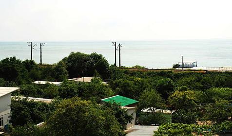 Вид на море сверху, дом отдыха Липки-ЮГ, г. Сочи, Лазаревский район, п. Солоники