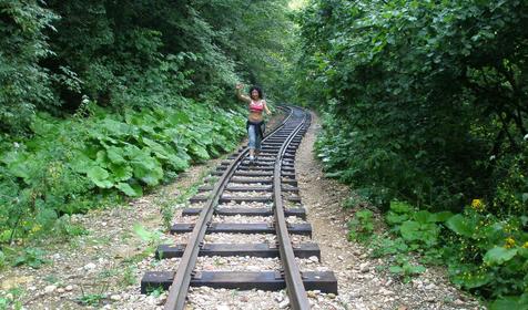 Узкоколейка из Мезмая в Гуамское ущелье