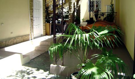 Двор, гостиница Экзотик, г. Сочи, Адлер