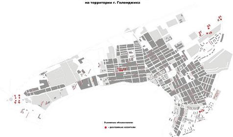 Схема размещения щитов на территории города Геленджика