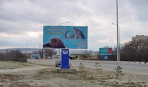 Щит 9б: выезд с Кольцевой на ул. Луначарского, левая сторона