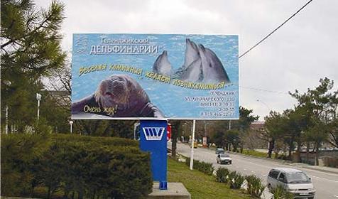 Щит 12б: ул. Луначарского возле Дельфинария