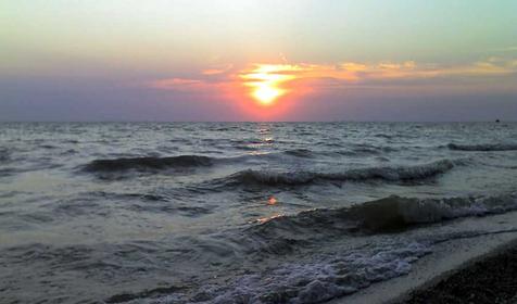 Азовское море. База отдыха Ветерок, Ейский район, ст. Должанская, Коса Долгая