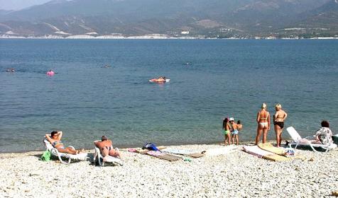 Пляж, санаторий Прометей, г. Геленджик, с. Кабардинка