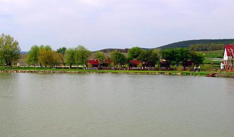 Зарыбленый пруд, база отдыха Клёвое местечко, г. Новороссийск, п. Ленинский путь