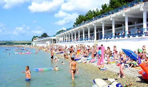 Пляж, лечебно-оздоровительный комплекс Солнечная, г. Геленджик