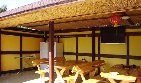 Столовая для отдыхающих. База отдыха Рыжий Ап +, г. Геленджик, п. Архипо-Осиповка