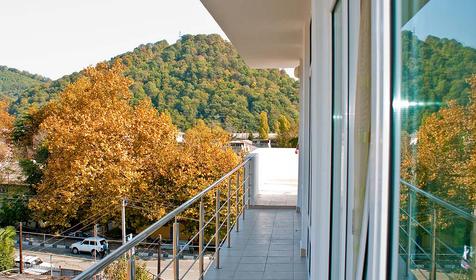 Вид из окна гостевого дома Альбатрос, г. Сочи, п. Дагомыс