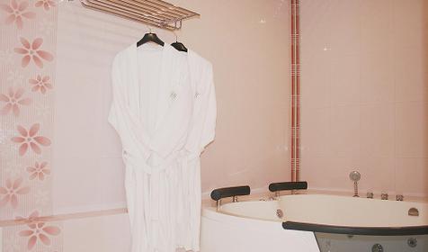 Ванная комната Свадебного номера гостиничного комплекса BelHotel, г. Белореченск