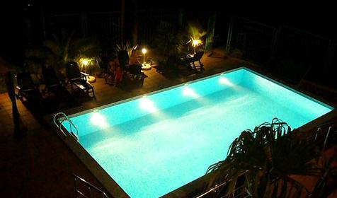Ночной бассейн отеля Олеся-Лоо, г. Сочи, Лазаревский район, п. Лоо