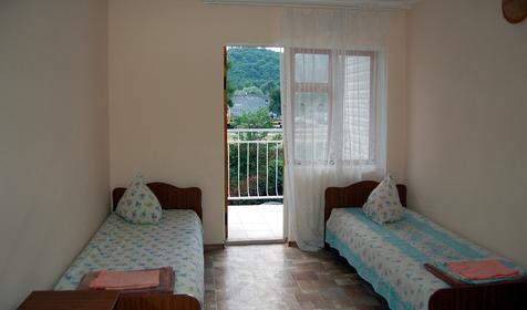 Двухместный номер без кондиционера, гостиница Морская, Туапсинский район, п. Новомихайловский