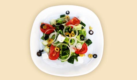 Салат Греческий, кафе Феличи, гостевой дом Феличи, г. Анапа, п. Витязево