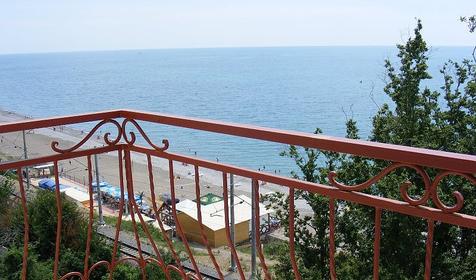 Вид с балкона номера, Гостиница Александрия, г. Сочи, п. Лазаревское
