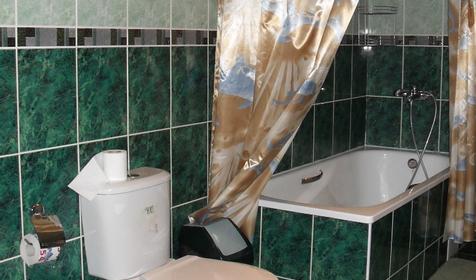 Санузел, двухкомнатный номер, частная гостиница Азалия, г. Сочи, п. Лазаревское