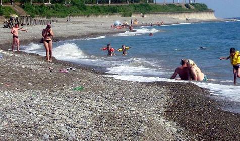 Пляж, гостевой дом Анна, г. Сочи, п. Лазаревское