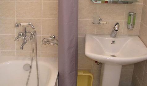 Санузел. Однокомнатный номер люкс. Гостиница Южная ночь, Туапсинский район, п. Джубга