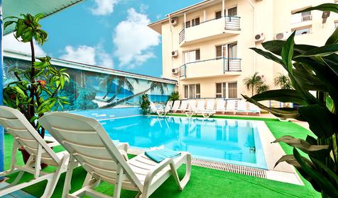 Открытый бассейн гостиничного комплекса Альбатрос, г. Анапа