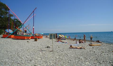 Пляж, частный дом У Сергея, г. Сочи, пос. Вардане