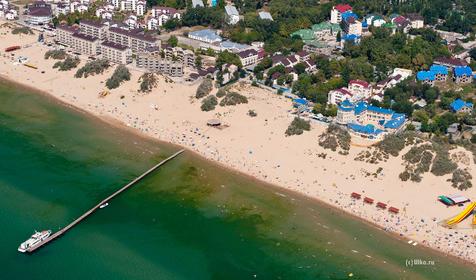 Вид с вертолета. Гостиничный комплекс Галатея, г. Анапа, п. Джемете