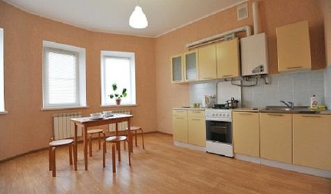 Кухня-столовая в двухкомнатных апартаментах, жилой комплекс Сияние Тамани, Темрюкский район, ст. Голубицкая