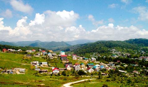Пансионат Южная ночь. Сочи. Вардане. Панорамный вид с балконов на горы