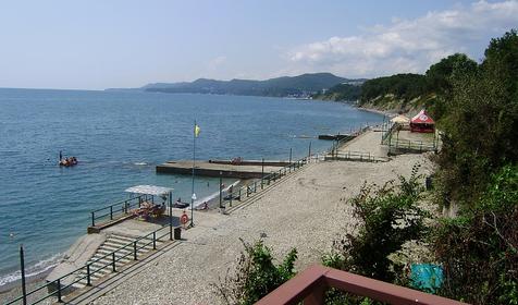 Пляж. Гостиный комплекс Морской бриз, Туапсинский район, с. Агой