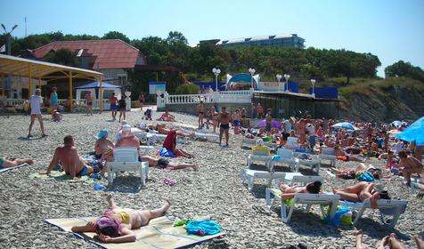 Пляж, п. Голубая Бухта, г. Геленджик