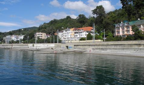 Пляж. Гостевой дом Villa del Mar, п. Хоста