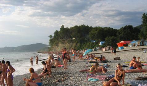 Пляж. Гостевой дом Афалина, п. Агой