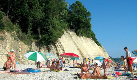 Пляж. Гостевой дом Афалина, п. Агой