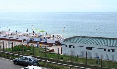 Вид из окна номера. Гостиница Аквамарин, Туапсинский район, п. Лермонтово